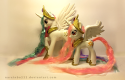 Size: 2592x1672 | Tagged: safe, artist:narxinba222, princess celestia, alicorn, pony, brushable, custom, pink-mane celestia, toy, younger