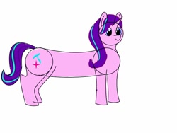 Size: 800x600 | Tagged: safe, artist:sammespeed, starlight glimmer, pony, unicorn, long glimmer, long pony, meme, solo