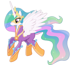 Size: 9200x8280 | Tagged: safe, artist:90sigma, princess celestia, alicorn, pony, absurd resolution, clothes, costume, ethereal mane, female, flying, mare, mask, power ponies oc, simple background, solo, transparent background, vector