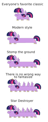 Size: 860x2204 | Tagged: safe, artist:julunis14, edit, twilight sparkle, twilight sparkle (alicorn), alicorn, pony, comic, female, horn, long pony, majestic as fuck, mare, multiple horns, multiple wings, simple background, smiling, solo, spaceship, spread wings, squatpony, star destroyer, star wars, there is no wrong way to fantasize, this isn't even my final form, twiggie, wat, white background, wide eyes, wings, xk-class end-of-the-world scenario