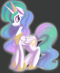 Size: 2100x2532 | Tagged: safe, artist:fauxsquared, princess celestia, alicorn, pony, looking at you, looking back, solo