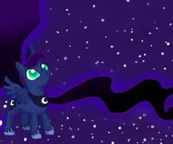 Size: 850x708 | Tagged: safe, artist:felixpheonix66, princess luna, alicorn, pony, female, looking up, solo