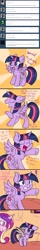 Size: 850x5326 | Tagged: safe, artist:lustrous-dreams, princess cadance, twilight sparkle, twilight sparkle (alicorn), alicorn, pony, ask filly twilight, comic, female, filly, filly twilight sparkle, mare, nose wrinkle, scrunchy face, snickering