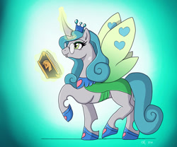 Size: 1716x1429 | Tagged: safe, artist:yula568, queen chrysalis, reversalis, changeling, changeling queen, flutter pony, book, dark mirror universe, equestria-3, solo