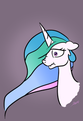 Size: 486x711 | Tagged: safe, princess celestia, alicorn, pony, nose wrinkle, reaction image, scrunchy face, solo