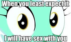 Size: 884x522 | Tagged: safe, lyra heartstrings, close-up, george takei, image macro, implied rape, meme, simple background, solo, transparent background