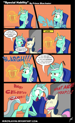 Size: 960x1575 | Tagged: safe, artist:miroslav46, bon bon, lyra heartstrings, sweetie drops, earth pony, pony, unicorn, comic, female, lesbian, lyrabon, lyre, mare, mare of a thousand voices, meme, nigel thornberry, shipping, smashing (meme), sofa