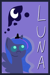 Size: 1400x2100 | Tagged: safe, artist:toonboy92484, princess luna, alicorn, pony, female, horn, mare, simple background, solo