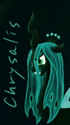 Size: 451x800 | Tagged: safe, artist:tebasaki, queen chrysalis, changeling, changeling queen, pixiv, profile, solo
