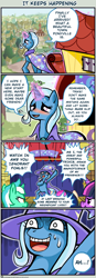 Size: 500x1440 | Tagged: safe, artist:uzumaxi, bon bon, lyra heartstrings, sweetie drops, trixie, twilight sparkle, comic