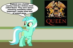 Size: 887x588 | Tagged: safe, lyra heartstrings, pony, band, chalkboard, human studies101 with lyra, meme, queen (band)