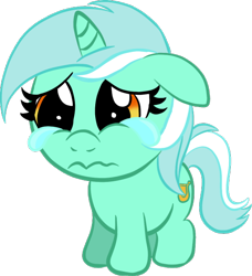 Size: 500x549 | Tagged: safe, artist:infernaldalek, lyra heartstrings, crying, cute, filly, filly lyra, lyrabetes, sad, simple background, solo, transparent background