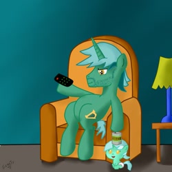 Size: 1200x1200 | Tagged: safe, artist:scootyloo, lyra heartstrings, father, foal, parent