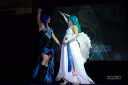 Size: 2048x1357 | Tagged: safe, princess celestia, princess luna, human, cosplay, irl, irl human, photo, shadocon, shadocon 2013