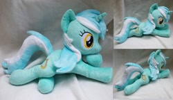 Size: 1600x919 | Tagged: safe, artist:epicrainbowcrafts, lyra heartstrings, beanie (plushie), irl, photo, plushie, solo