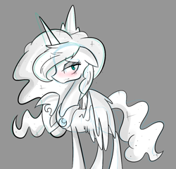 Size: 934x899 | Tagged: safe, artist:jankrys00, princess luna, alicorn, pony, blushing, lunadoodle, solo