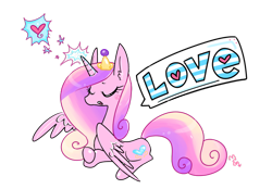 Size: 900x626 | Tagged: safe, artist:meekcheep, princess cadance, alicorn, pony, love, magic, solo