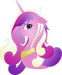 Size: 3160x3798 | Tagged: safe, artist:murphylaw4me, artist:rainbowrage12, princess cadance, alicorn, pony, crying, simple background, solo, transparent background, vector