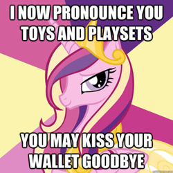 Size: 310x310 | Tagged: safe, princess cadance, alicorn, pony, advice meme, bust, crown, exploitable meme, female, horn, jewelry, looking at you, mare, meme, multicolored mane, pink coat, regalia, simple background, smiling, solo, text, wings