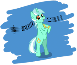 Size: 1600x1355 | Tagged: safe, artist:troggle, lyra heartstrings, pony, unicorn, bipedal, female, lyre, mare, music, simple background, solo, transparent background
