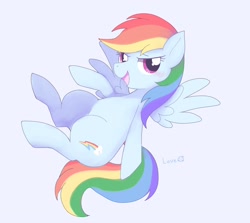 Size: 2048x1830 | Tagged: safe, artist:ginmaruxx, rainbow dash, pegasus, pony, blue background, blushing, cute, dashabetes, female, mare, open mouth, simple background, solo