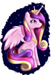 Size: 750x1100 | Tagged: safe, artist:sitrophe, princess cadance, alicorn, pony, cute, cutedance, female, solo