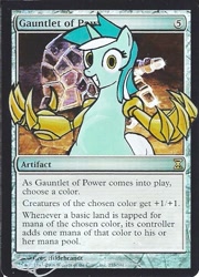 Size: 399x554 | Tagged: safe, artist:claarbar, lyra heartstrings, artifact, card, magic the gathering