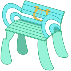 Size: 976x976 | Tagged: safe, artist:kalas17, lyra heartstrings, pony, bench, cutie mark, musical instrument, ponified, simple background, transparent background