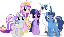 Size: 1600x932 | Tagged: safe, artist:90sigma, night light, princess cadance, shining armor, twilight sparkle, twilight velvet, alicorn, pony, unicorn, show accurate, simple background, transparent background