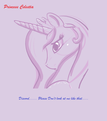 Size: 970x1094 | Tagged: artist needed, safe, princess celestia, alicorn, pony, monochrome, portrait, solo