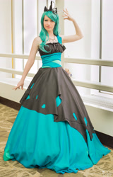 Size: 3545x5537 | Tagged: safe, artist:angel-platypus-photo, artist:animeotakujoanne, artist:joannekcosplay, artist:princess of tea cosplay, queen chrysalis, human, 2014, clothes, cosplay, dress, irl, irl human, photo, sakura con, solo