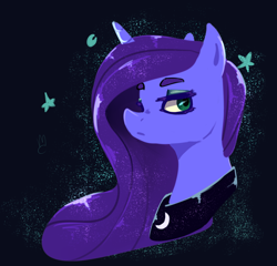 Size: 1192x1143 | Tagged: safe, artist:marshmellowcannibal, princess luna, alicorn, pony, female, horn, mare, simple background, solo