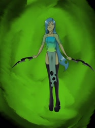 Size: 1024x1371 | Tagged: safe, artist:hetalia-g8, queen chrysalis, human, humanized, solo, sword