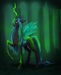 Size: 706x866 | Tagged: safe, artist:mad-march, queen chrysalis, changeling, changeling queen, female, solo