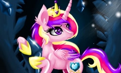 Size: 854x512 | Tagged: safe, artist:silvercommando, princess cadance, alicorn, pony, solo