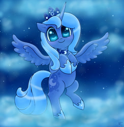 Size: 937x959 | Tagged: safe, artist:thunderbolt3000, princess luna, alicorn, pony, cute, filly, lunabetes, solo, woona