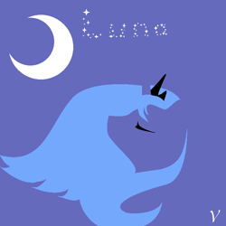 Size: 700x700 | Tagged: safe, princess luna, alicorn, pony, friendship is magic, minimalist, s1 luna, solo