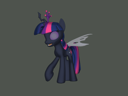 Size: 2000x1500 | Tagged: safe, artist:comzi, queen chrysalis, twilight sparkle, changeling, changeling queen, 3d, changelingified, female, pony creator 3d, ponylumen, queen twilight, solo