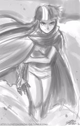 Size: 800x1250 | Tagged: safe, artist:johnjoseco, derpibooru import, twilight sparkle, human, akira, crossover, female, grayscale, humanized, monochrome, solo, tetsuo shima