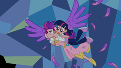 Size: 1920x1080 | Tagged: safe, artist:trinityinyang, princess cadance, twilight sparkle, humanized, winged humanization