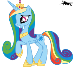 Size: 900x830 | Tagged: safe, artist:andreamelody, princess cadance, rainbow dash, alicorn, pony, fusion, race swap, rainbowcorn, recolor, simple background, solo, transparent background, vector