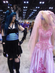 Size: 2448x3264 | Tagged: safe, princess cadance, queen chrysalis, human, cosplay, irl, irl human, photo