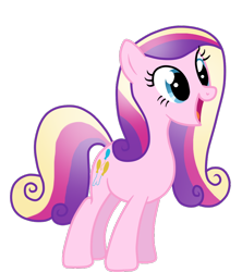 Size: 842x948 | Tagged: safe, artist:andreamelody, pinkie pie, princess cadance, earth pony, pony, alternate hairstyle, cosplay, fusion, mane swap, open mouth, simple background, solo, transparent background, vector