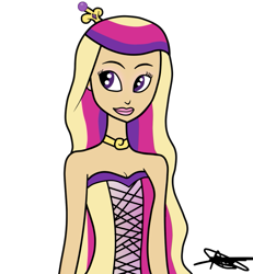 Size: 685x742 | Tagged: safe, artist:andreamelody, princess cadance, humanized, simple background, skinny, solo, transparent background, vector