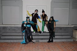 Size: 2048x1360 | Tagged: artist needed, safe, discord, queen chrysalis, human, clothes, cosplay, high heels, irl, irl human, katsucon, katsucon 2014, photo, vest