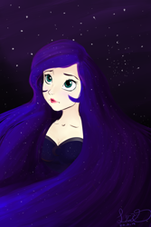 Size: 1000x1500 | Tagged: safe, artist:leasmile, princess luna, human, humanized, solo