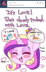 Size: 500x775 | Tagged: safe, artist:naoki, princess cadance, shining armor, alicorn, pony, unicorn, japanese, tumblr