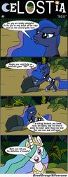 Size: 1300x3341 | Tagged: safe, artist:bredgroup, princess celestia, princess luna, alicorn, pony, comic:celostia, boulder, comic, far cry 3, funny, translation, vaas montenegro