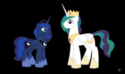 Size: 1024x610 | Tagged: safe, artist:fallencreature123, prince artemis, prince solaris, princess celestia, princess luna, alicorn, pony, rule 63, younger