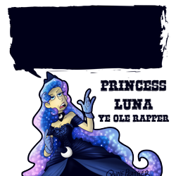 Size: 2000x2000 | Tagged: safe, artist:quinepeather, princess luna, human, humanized, solo